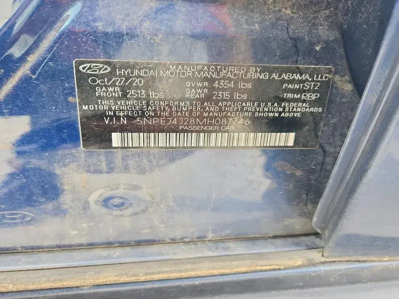 2021 HYUNDAI SONATA   