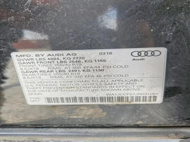2018 AUDI Q3 PREMIUM PLUS  