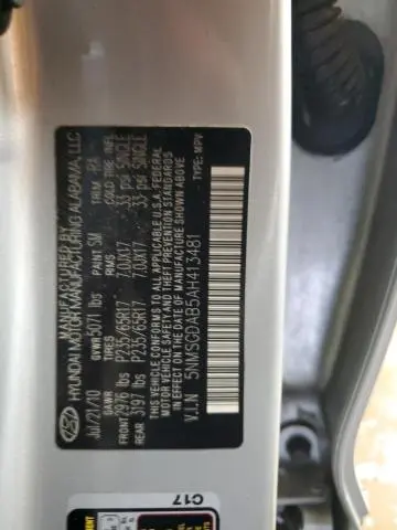 2010 HYUNDAI SANTA FE GLS  