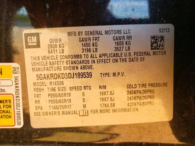 2013 BUICK ENCLAVE   