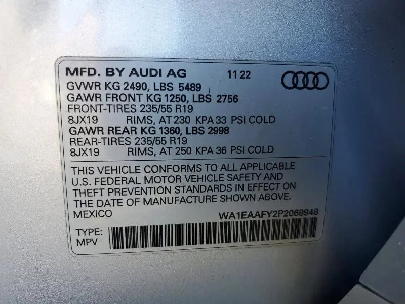 2023 AUDI Q5 PREMIUM PLUS 45  