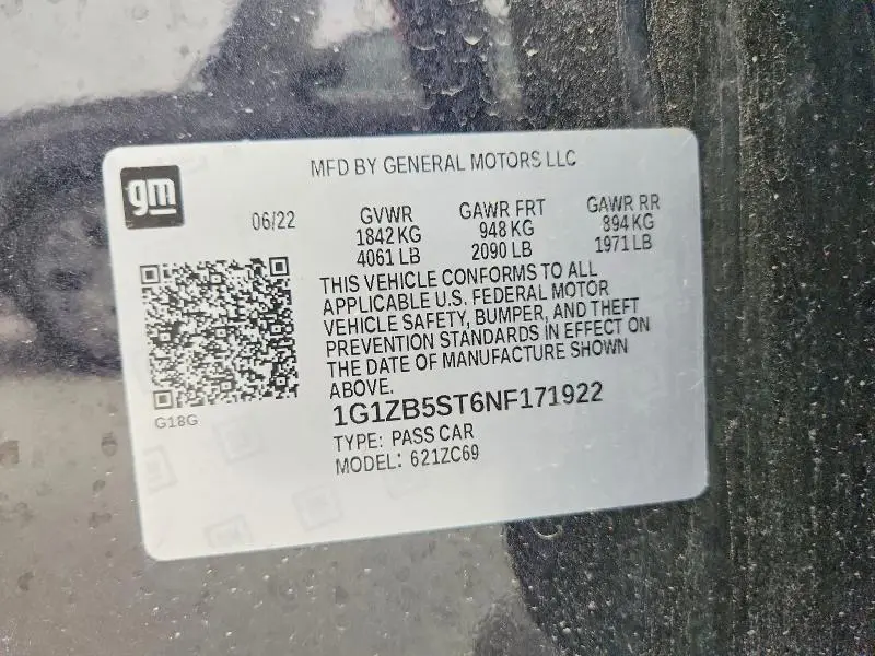 2022 CHEVROLET MALIBU LS  