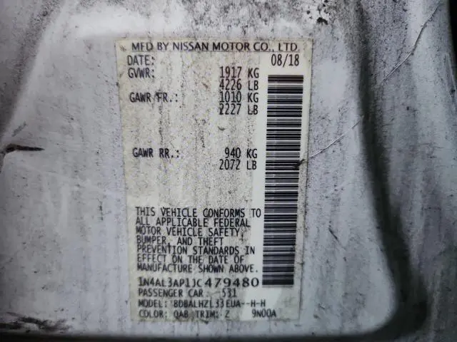 2018 NISSAN ALTIMA 2.5  