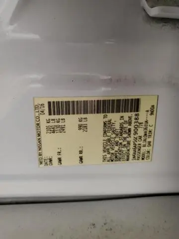 2016 NISSAN MAXIMA 3.5S  