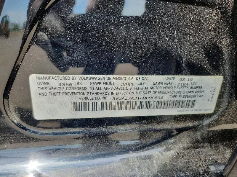 2010 VOLKSWAGEN JETTA LIMITED  