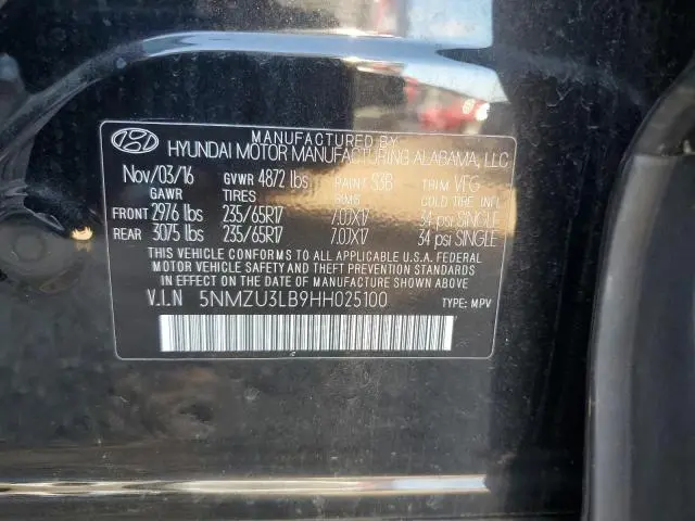 2017 HYUNDAI SANTA FE SPORT   