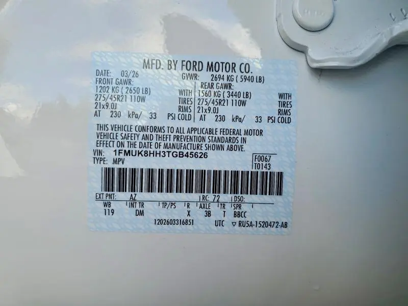 2026 FORD EXPLORER PLATINUM  