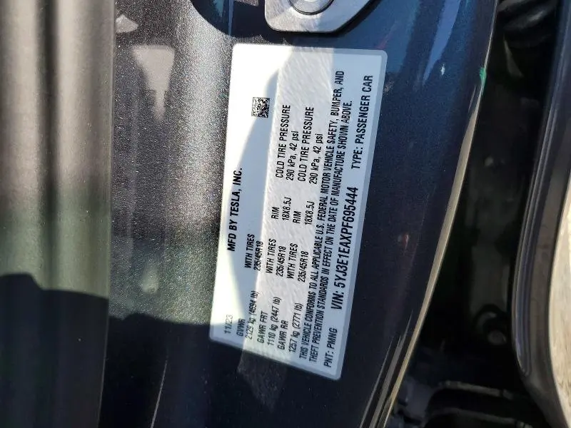 2023 TESLA MODEL 3   