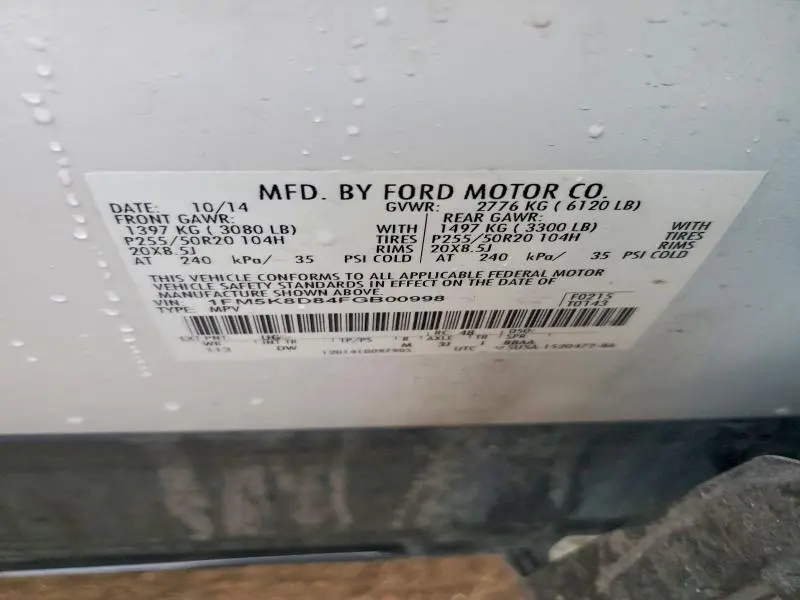 2015 FORD EXPLORER XLT  