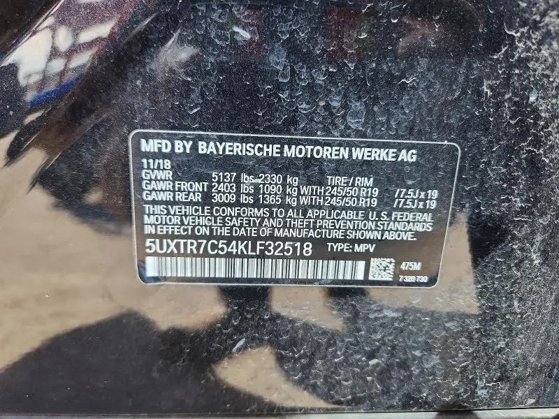 2019 BMW X3 SDRIVE30I  