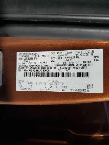 2017 FORD ESCAPE TITANIUM  