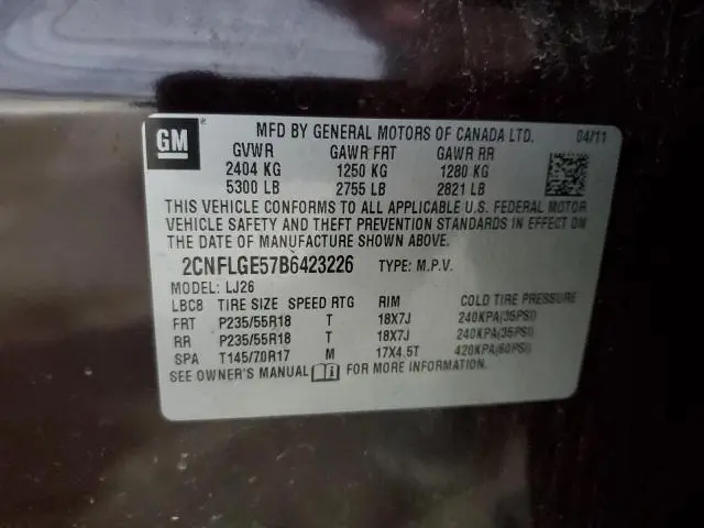 2011 CHEVROLET EQUINOX LTZ  