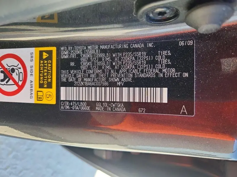 2010 LEXUS RX 350  