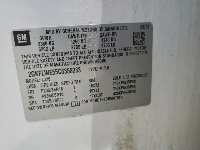 2012 GMC TERRAIN SLT  