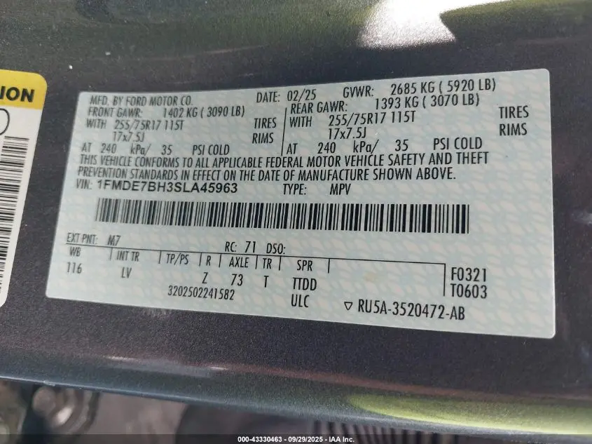 2025 FORD BRONCO BIG BEND