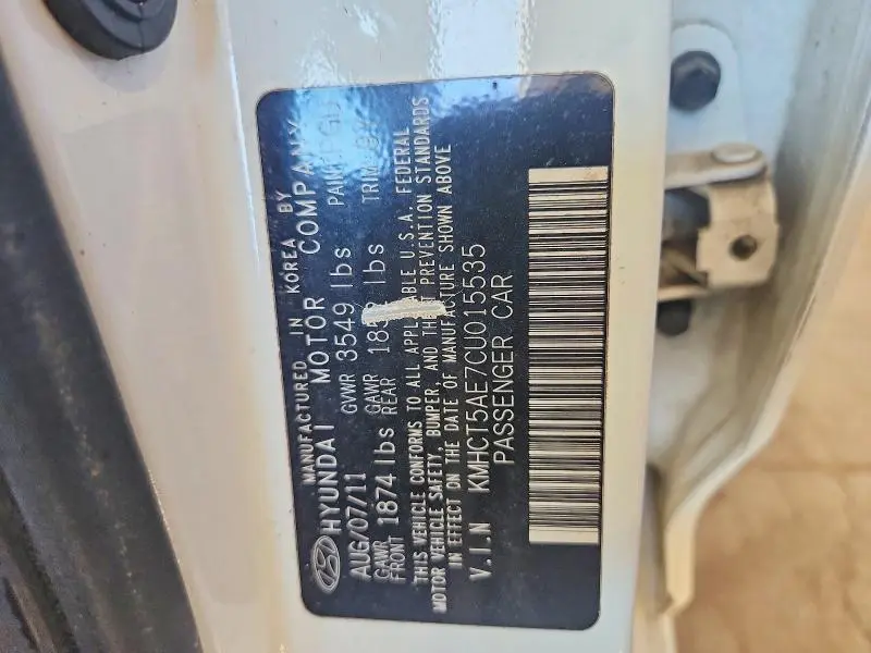2012 HYUNDAI ACCENT GS  