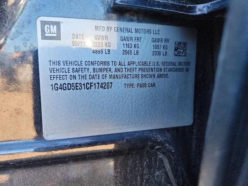 2012 BUICK LACROSSE PREMIUM  