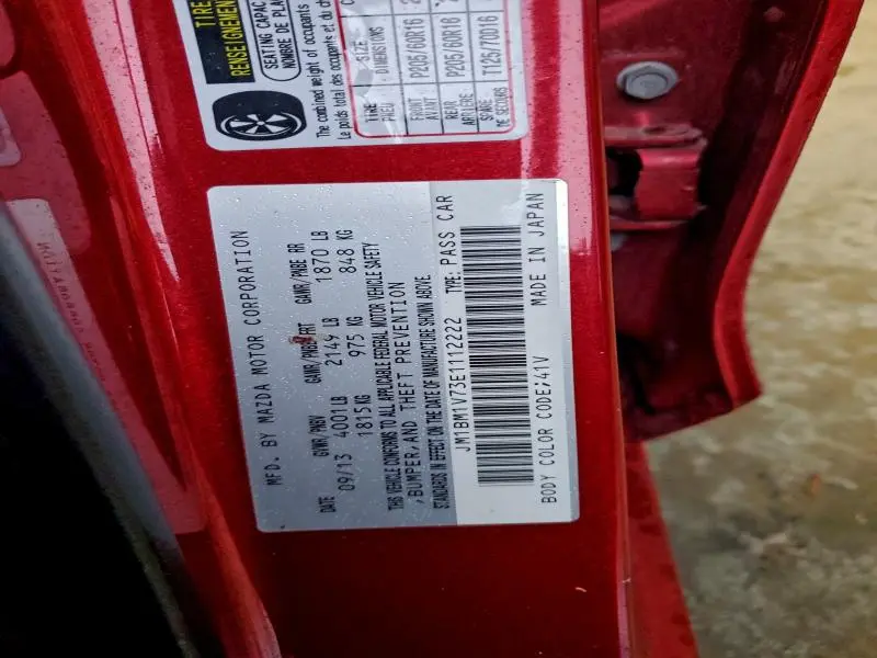 2014 MAZDA 3 TOURING  