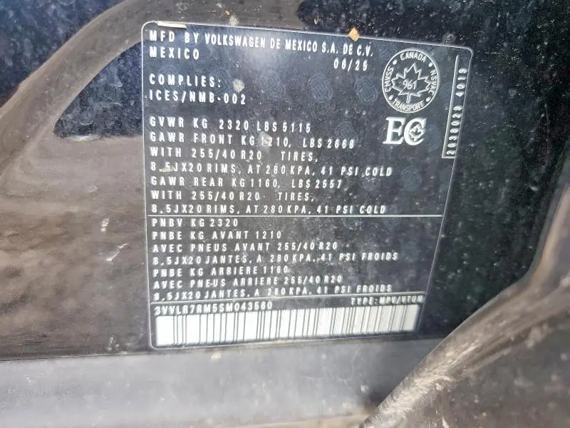 2025 VOLKSWAGEN TIGUAN SEL R-LINE BLACK  