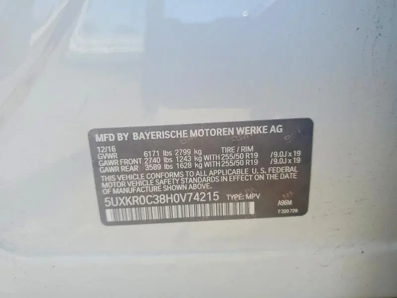 2017 BMW X5 XDRIVE35I  
