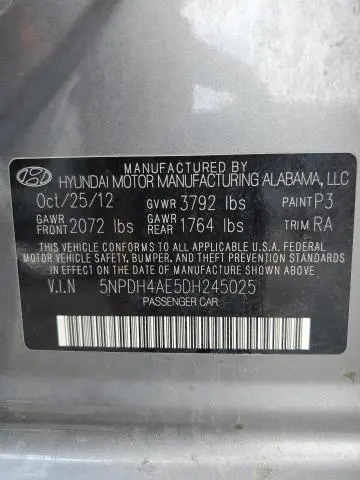 2013 HYUNDAI ELANTRA GLS  