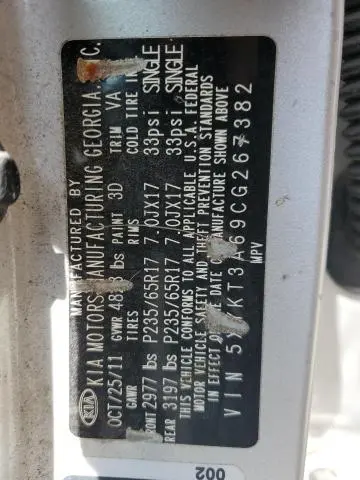 2012 KIA SORENTO BASE  