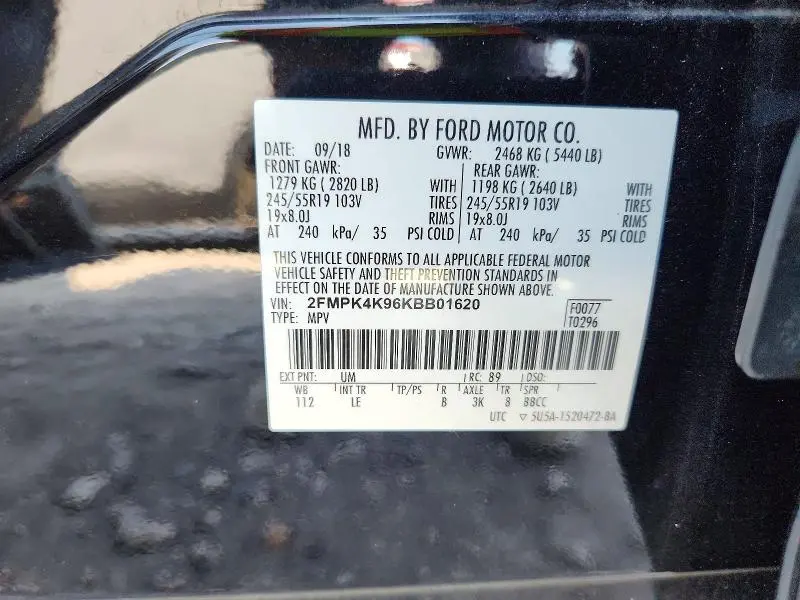 2019 FORD EDGE TITANIUM  