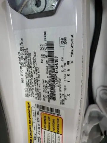 2017 FORD FUSION SE  