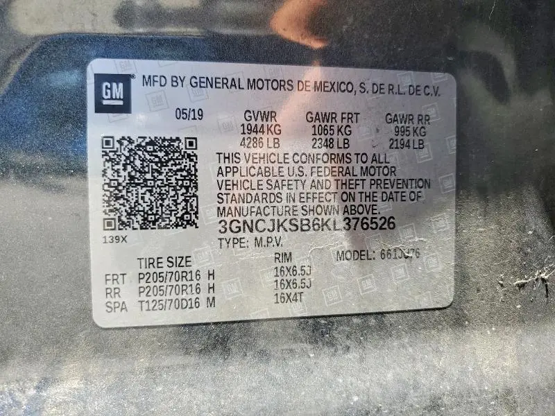 2019 CHEVROLET TRAX LS  
