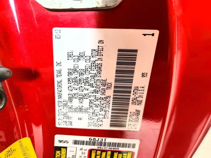 2012 TOYOTA TUNDRA GRADE  