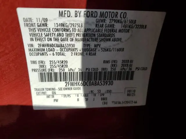 2010 FORD FLEX LIMITED  