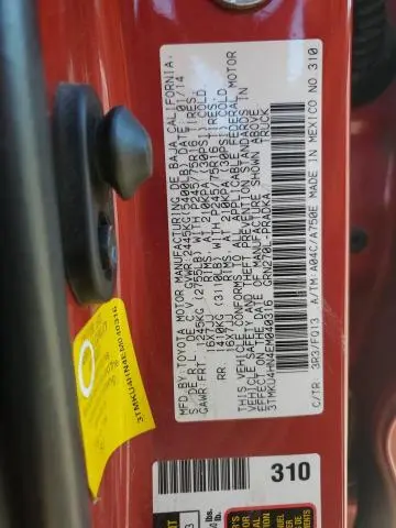 2014 TOYOTA TACOMA DOUBLE CAB PRERUNNER LONG BED  