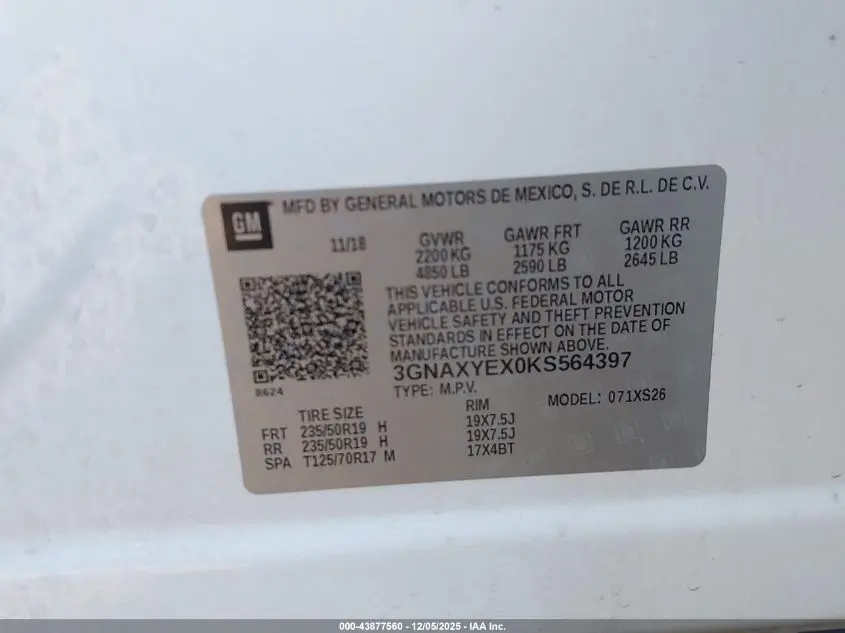 2019 CHEVROLET EQUINOX PREMIER