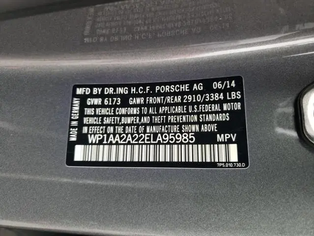 2014 PORSCHE CAYENNE   