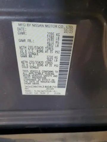 2015 NISSAN MURANO S  