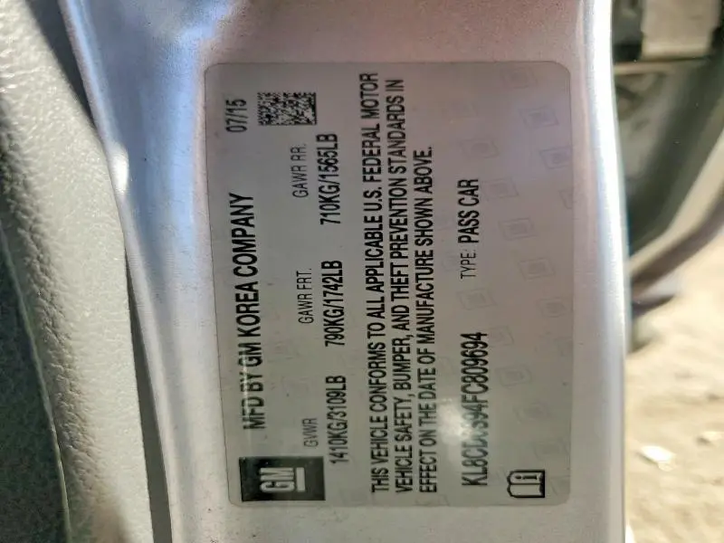 2015 CHEVROLET SPARK 1LT  