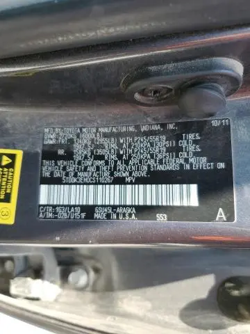 2012 TOYOTA HIGHLANDER LIMITED  