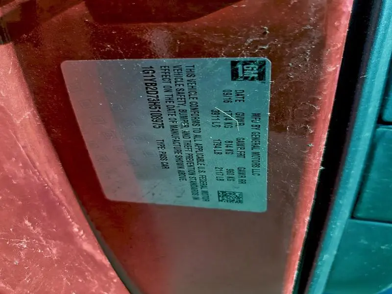 2017 CHEVROLET CORVETTE STINGRAY 1LT  