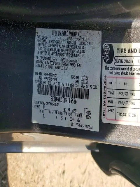 2011 FORD FUSION HYBRID  