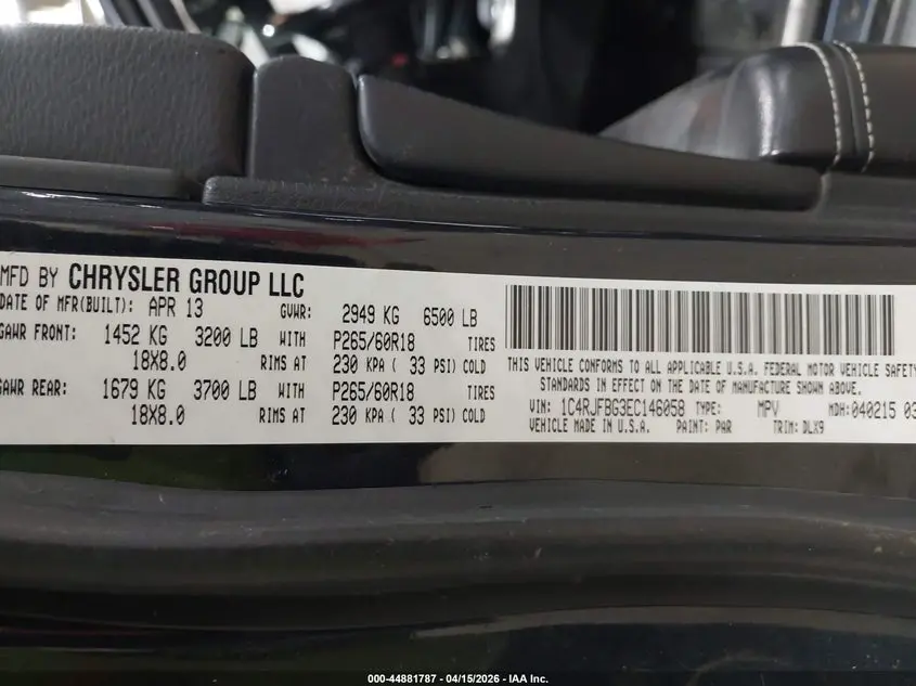 2014 JEEP GRAND CHEROKEE LIMITED