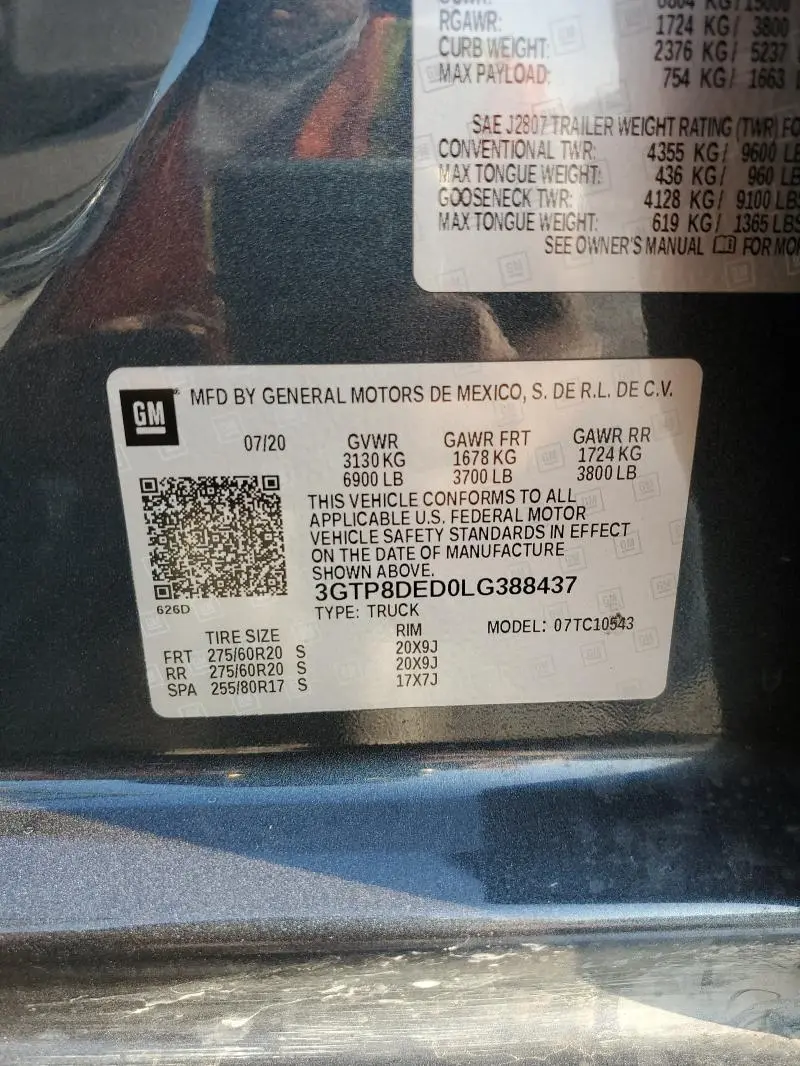 2020 GMC SIERRA C1500 SLT  