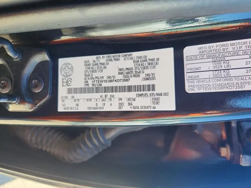 2015 FORD F150 SUPERCREW  