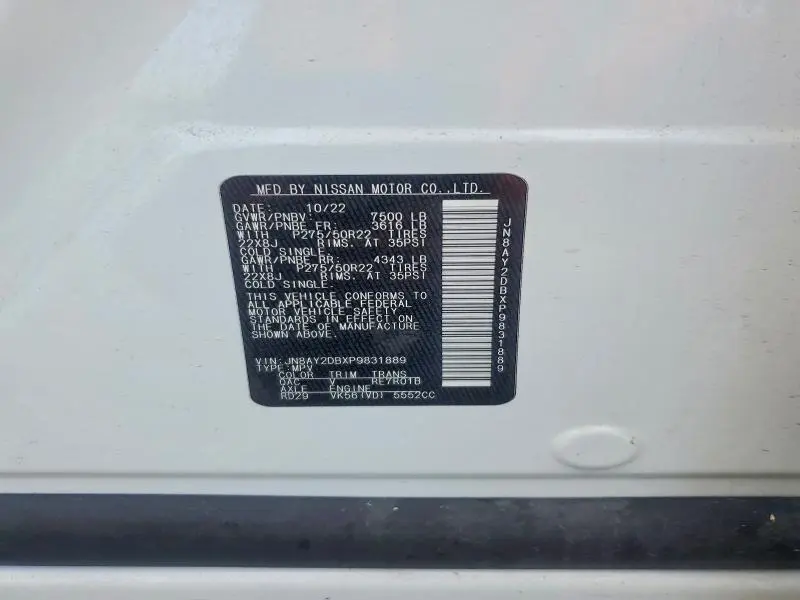 2023 NISSAN ARMADA PLATINUM  