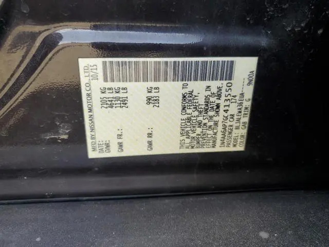 2016 NISSAN MAXIMA 3.5S  