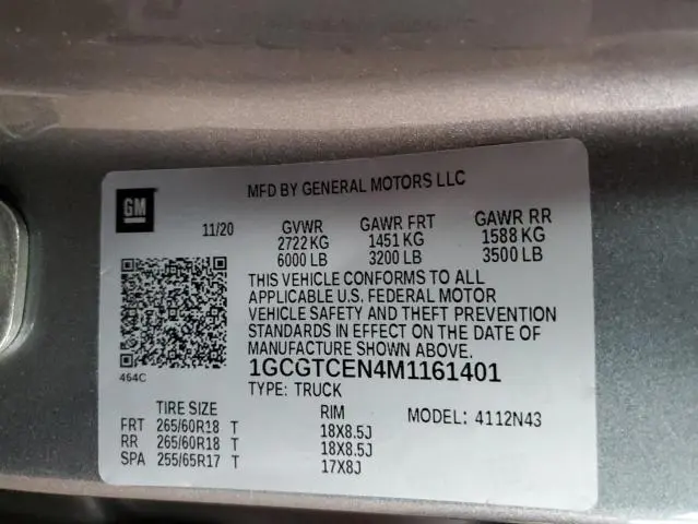 2021 CHEVROLET COLORADO LT  