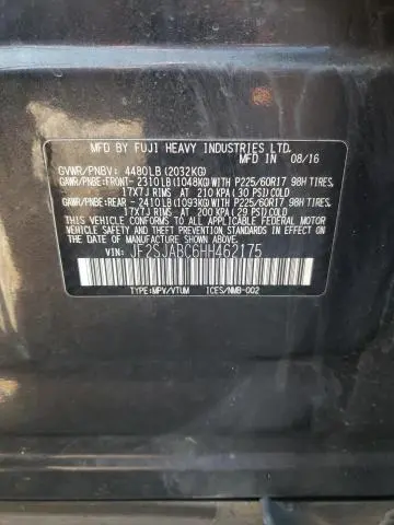 2017 SUBARU FORESTER 2.5I  