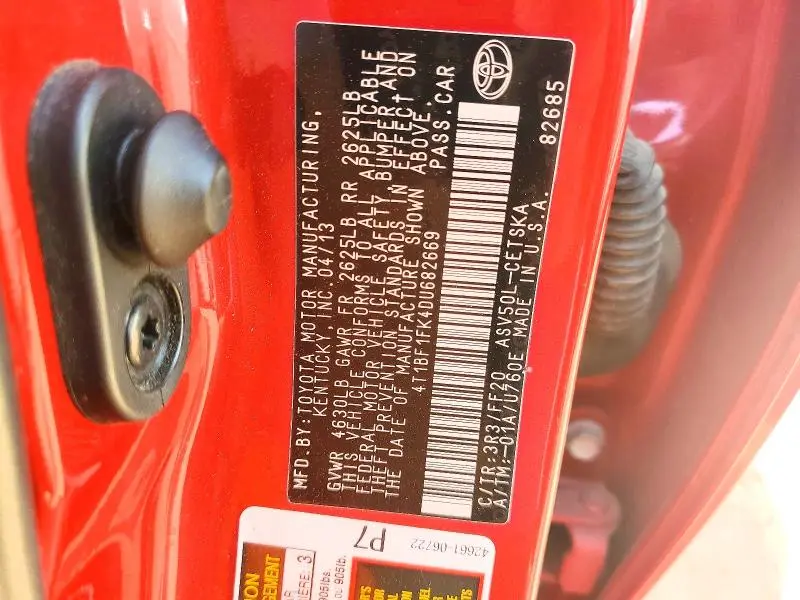 2013 TOYOTA CAMRY SE  