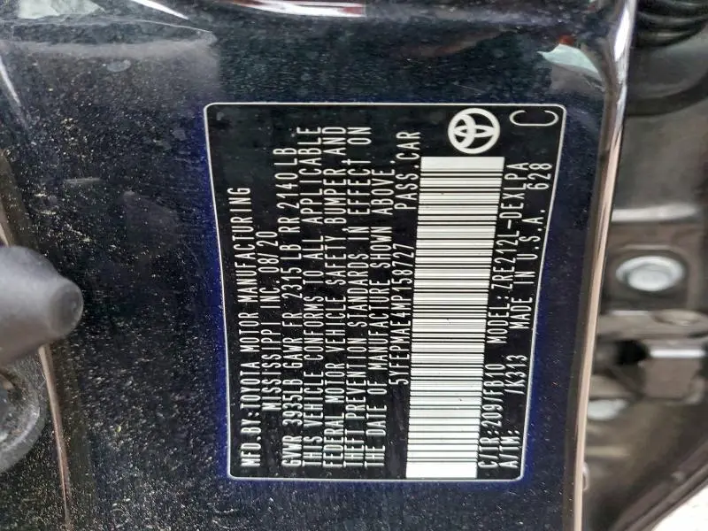 2021 TOYOTA COROLLA LE  