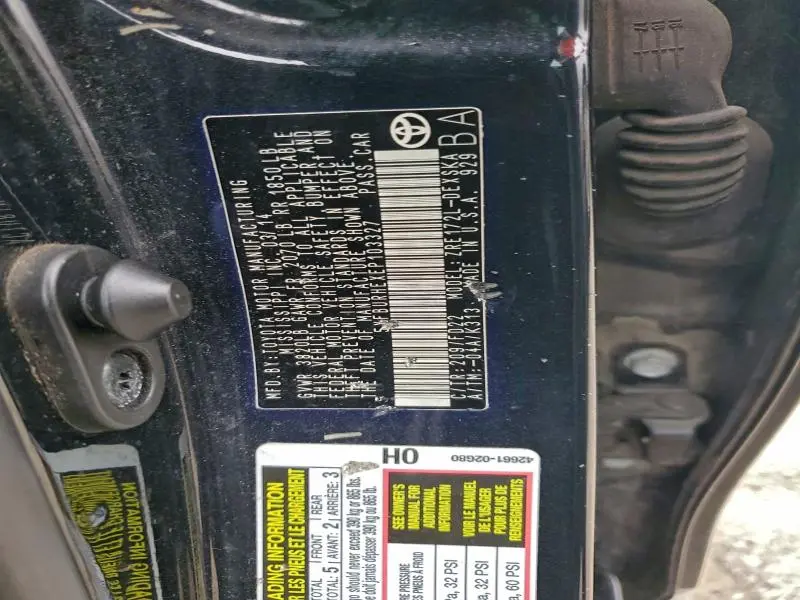 2014 TOYOTA COROLLA L  