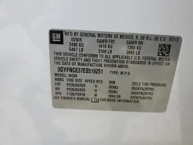 2014 CADILLAC SRX PERFORMANCE COLLECTION  